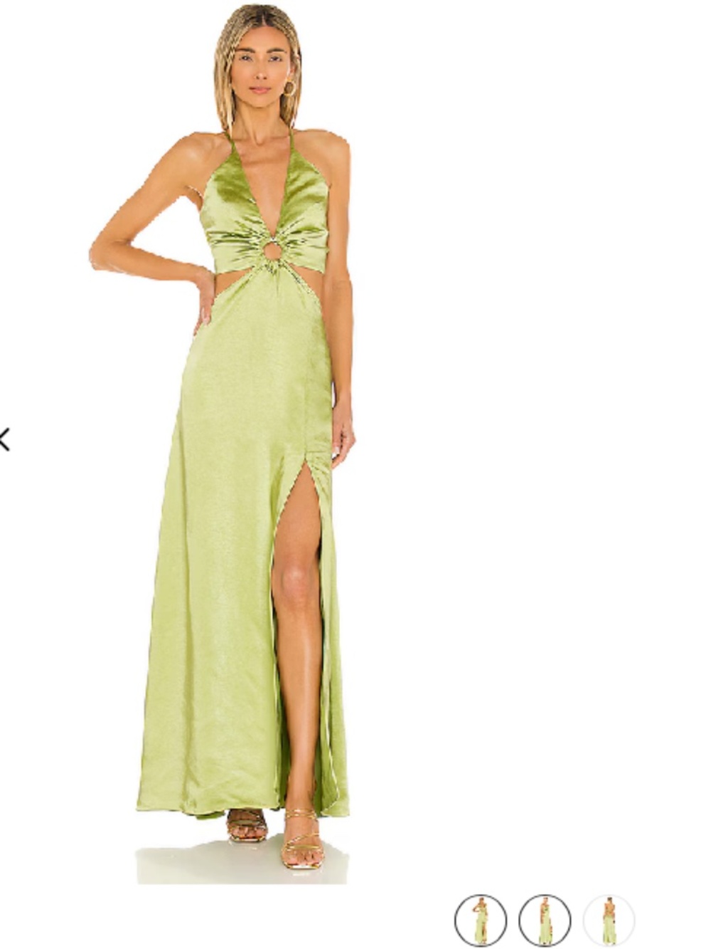 LPA Aniston Chartreuse Maxi Dress